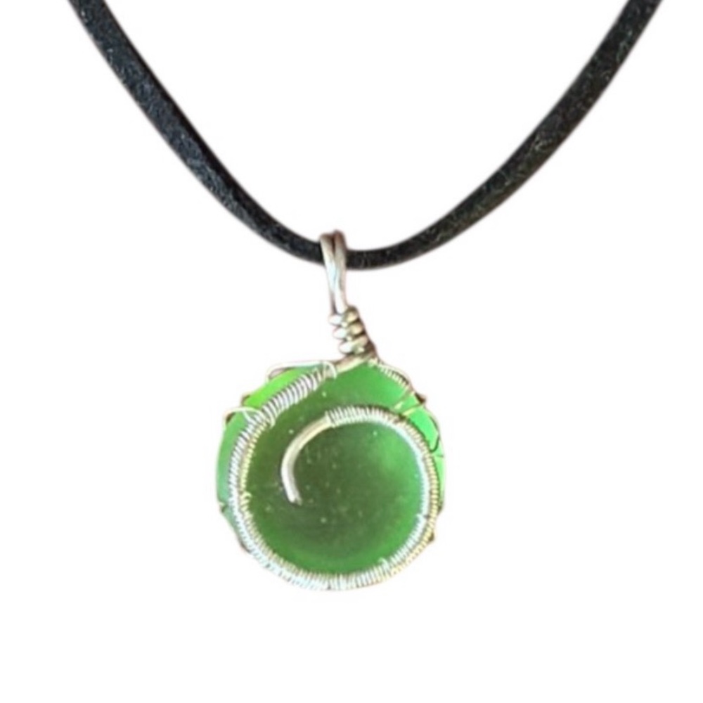 Seafoam Sea Glass Necklace